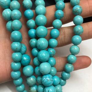 Cuentas de Turquesa Azul Natural, Redondas y Lisas, para Joyería, Proveedor Mayorista, Certificado IGI, Rajasthan, ZUBEDA GEMS - Product Image 5