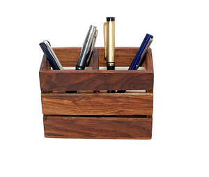 Porta Rotuladores de Madera, Precio al por Mayor, Elegante Organizador de Escritorio que Combina la Estética de la Madera Natural y el Almacenamiento de Artículos de Papelería - Product Image 1