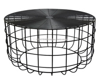 Table basse moderne de haute qualité en fer doré et bois, avec plateau en bois, pour salon – Nouveauté