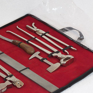 Fournisseur de kits de ferrage de haute qualité, outils professionnels pour l'entretien des sabots de chevaux, ensemble d'équipement en acier de qualité supérieure - Product Image 2