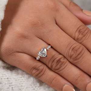 Love <b>Proposal</b> Heart Cut Diamond Romantic <b>Ring</b> 2.00CT Lab Grown 14K Solid Gold Fine Wedding Surprise Gift Jewelry For Lover - Product Image 5