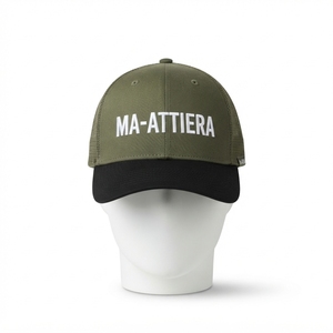 Men's Olive Green <b>Black</b> Trucker <b>Cap</b> Mesh Back Snapback <b>Baseball</b> Hat Custom Embroidered Logo Adjustable - Product Image 3