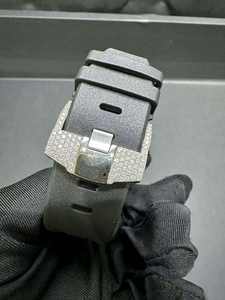 Reloj de Lujo para Hombre con Incrustaciones de Moissanita, Movimiento Mecánico, Resistente al Agua, Cronógrafo, Esfera de Cristal - Product Image 3