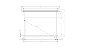 Écran <span class=keywords><strong>de</strong></span> <span class=keywords><strong>projection</strong></span> <span class=keywords><strong>motorisé</strong></span> ALR SCREENPRO 92" 100" 110" 120" 135" 150" encastré <span class=keywords><strong>au</strong></span> plafond avec tissu T-Prism pour projecteurs UST - Product Image 5