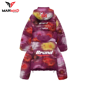 ผู้ผลิตเสื้อแจ็คเก็ตพัฟเฟอร์ฤดูหนาวแบบมีฮู้ด พิมพ์โลโก้ตามสั่ง ขายส่ง เสื้อแจ็คเก็ตสตรีทแวร์สำหรับเล่นกีฬากลางแจ้ง - Product Image 1