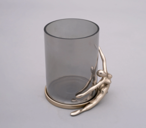 Porte-bougie léopard de luxe en métal et verre, centre de table décoratif pour la maison, les mariages et la décoration d'hôtel - Product Image 6