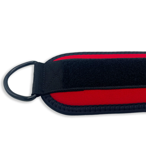Tobilleras de neopreno acolchadas para levantamiento de pesas, correas ajustables con anillas en D para cable, accesorio para gimnasio y entrenamiento físico. - Product Image 4