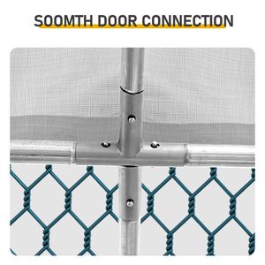 Grande Pollaio in Metallo 6,5 x 10 piedi con Copertura Impermeabile per Galline, Conigli, Gatti, Cani e Altri Animali da Fattoria - Product Image 5