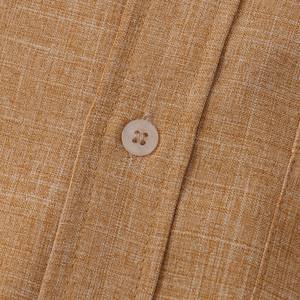 Chemise décontractée pour homme à col carré, motif petites fleurs, boutonnée, vêtement de travail d'été, 100% coton - Product Image 5