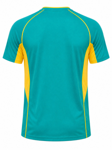 <b>Men's</b> Quick Dry T-<b>Shirt</b> Full Print Logo Dry-fit Polyester Cooking Fabric Athletic Running Sporty Short Sleeve T-<b>shirts</b> - Product Image 2