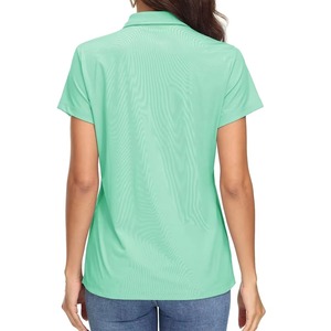 Polo personnalisé pour femme, été, coton respirant, manches courtes, col rabattu, coupe ajustée, décontracté, pour le travail, le golf, vêtements de sport - Product Image 6