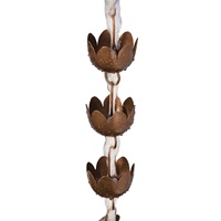 Chaîne de pluie en métal personnalisable de qualité export, finition thermolaquée, décor de jardin suspendu fait main, design moderne, drainage