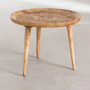 Vandana Terra Solace <b>Round</b> <b>side</b> <b>table</b> Ø60 cm in mango wood Nanup - Product Image 3