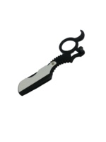 Rasoir droit professionnel Maclura à demi-lame, mini rasoir à lame unique en acier inoxydable importé pour hommes, couleur personnalisable