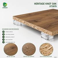 Panneau de bois aggloméré orienté (OSB) mélaminé Jinbase SXT2879 Heritage Knot Oak 18 mm E0 1220x2440 mm pour meubles et menuiseries