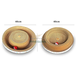 Rascador de cama Elipse para mascotas, combina comodidad y funcionalidad, juego para gatos, formas únicas, material duradero, hecho en Vietnam - Product Image 3