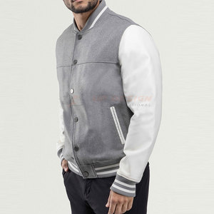 <b>Lightweight</b> Breathable Eco-Friendly Winter <b>Jacket</b> Custom Made New Style Stand Collar Letterman <b>Jacket</b> for <b>Men</b> Made Pakistan - Product Image 2