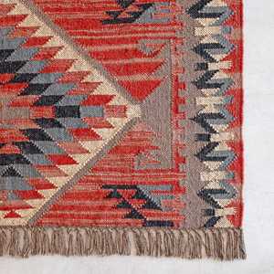 Tapis de sol faits à la main en jute et laine, tapis kilim pour salon et chambre à coucher - Product Image 6