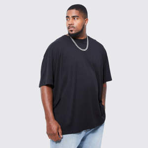 Vêtements pour hommes - T-shirts / T-shirt tendance à épaules tombantes, coupe ample, impression en relief pour hommes - Product Image 5