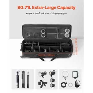 Valigia Trolley per Attrezzatura Fotografica Digitale 39,37 X 14,96 X 12,60 / 100 X 38 X 32 cm, Borsa con Ruote per Trasporto Fotocamera - Product Image 2
