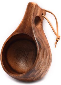 Taza de café Kuksa de madera natural hecha a mano para acampar, hacer senderismo, actividades al aire libre y uso diario por M/S SHAAD HANDICRAFTS. - Product Image 5