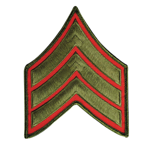 Tactical Sleeve Rank Chevron <b>Machine</b> Patch for Uniform Patch Clothing for Heat Transfer Custom Embroidery Patches Chevron - Product Image 4