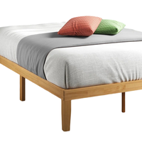 Base de Cama Queen Size Furaka de Estilo Moderno de Mediados de Siglo, con Patas Cónicas de Madera Sólida, Plataforma Ecológica, Duradera y Natural