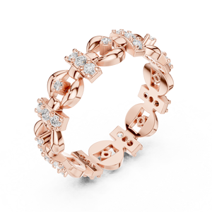 Luxury Rose <b>Gold</b> Floral Cluster <b>Ring</b> for Women Elegant Statement Band Designer Fashion Jewelry Rose <b>Gold</b> <b>Vintage</b> Inspired Floral - Product Image 3