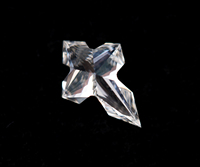 Pendentif OM GEMS en forme de croix de Christ unique, diamant cultivé en laboratoire 1,50 ct HPHT CVD, coupe excellente EF VVS-VS, certifié IGI