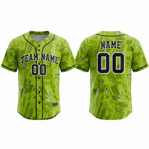 Uniforme de Béisbol Personalizado con Impresión por Transferencia de Calor, Ropa Deportiva de Poliéster Transpirable de Alto Rendimiento, Tallas Grandes para Adultos, Parte Delantera - Product Image 3