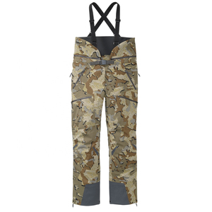 Pantalon à bretelles personnalisable grande taille en velours côtelé, résistant aux taches, avec broderie 3D, fermeture éclair, confortable, motif uni, imperméable, pour l'hiver et les activités de plein air - Product Image 1