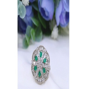 Gorgeous High Quality Gold Silver Plated Real Kundan <b>Adjustable</b> <b>Ring</b> For Function And Wedding Wear Collection For Women - Product Image 1