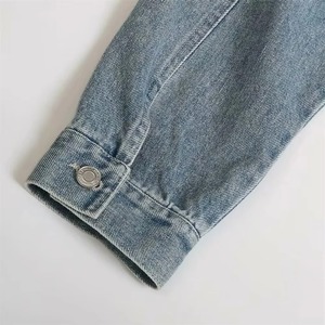 Light Wash Women's Denim <b>Jacket</b> Cropped Casual Vintage Style Button Front Trendy Ladies <b>Short</b> Denim <b>Jacket</b> Relaxed Fit Fashion - Product Image 2