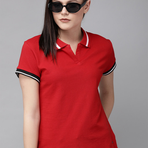 บริการ OEM เสื้อผ้าผู้หญิงคุณภาพสูง ระบายอากาศ แห้งเร็ว เสื้อผ้าลำลองฤดูร้อน เสื้อกอล์ฟแขนสั้น MOQ ต่ำ ทรงพอดีตัว - Product Image 2