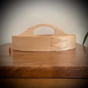 Panier de rangement en bois moderne et écologique, fait main, avec poignées, pour fruits, légumes, jouets, linge, décoration intérieure - Product Image 2