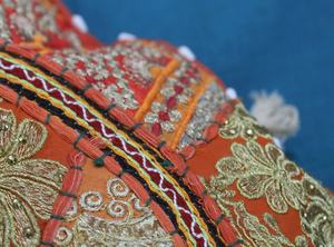 Meditación Boho almohada piso cojín cubierta bordado bohemio decorativo Patchwork - Product Image 6