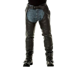 Cuissardes de cowboy en cuir de vachette de qualité supérieure pour hommes, équipement d'équitation western classique, construction en cuir durable, usage équestre professionnel, sur mesure - Product Image 1