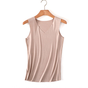 Camiseta sin mangas para mujer, estilo casual, para gimnasio, 100% algodón, color sólido, transpirable. - Product Image 3