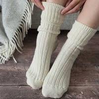 Chaussettes en laine mérinos tricotées, couleur unie, chaussettes de randonnée en laine mérinos de haute qualité, chaussettes de sport d'extérieur chaudes en laine mérinos
