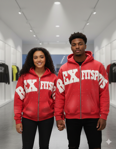 เสื้อฮู้ดดี้ REXFIT SPORTS แฟชั่นสตรีทแวร์สไตล์วินเทจ สีแดงฟอก แต่งลายปักแบบแอพพลิเคชั่น ทรงโอเวอร์ไซส์ สำหรับผู้ชาย ฤดูหนาวและฤดูใบไม้ผลิ - Product Image 4