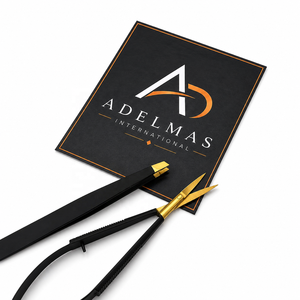 Juego de Herramientas de Belleza de Acero Inoxidable de 2 Piezas, Color Negro Dorado Premium, Lujoso, Moderno, Hecho a Mano, Ecológico y Reutilizable, Pinzas Inclinadas para Cejas - Product Image 6