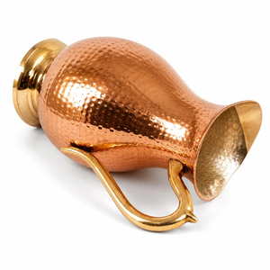Carafe à eau en cuivre pur de haute qualité, designs classiques et élégants personnalisés, prix de gros, carafes et pichets à prix le plus bas - Product Image 2