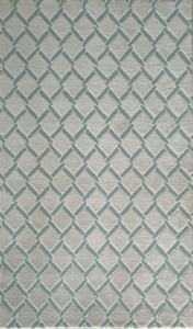 Alfombra de textura de celosía geométrica de tendencia de decoración moderna para el hogar 2025 con juego de alfombra de área con patrón de eslabones de cadena tejida abstracta - Product Image 2