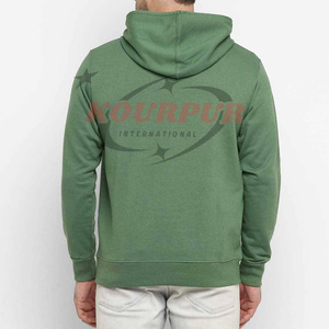 Sudadera con Capucha Verde para Hombre, Corte Regular, Algodón French Terry, Diseño con Bolsillos, Ropa Casual de Otoño, Precio Razonable - Product Image 3