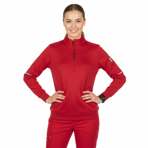 Custom Winter Autumn Hospital Uniform Fleece <b>Scrub</b> Jacket Pullover Thermal Warm Up Coat With Ribbed Cuffs <b>Nursing</b> <b>Scrub</b> Jackets - Product Image 1