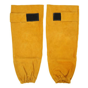 Manches de soudage en cuir de vachette fendu, résistantes à la chaleur et aux coupures, longues manches en cuir pour le soudage - Product Image 1