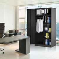 Armoire Métallique Vestiaire Acier Rangement Bureau Penderie Vêtements Classeur Organisateur Meuble pour Chambre Salle de Sport
