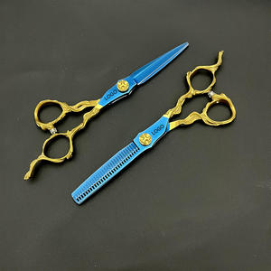 Ciseaux de barbier professionnels de 6 pouces avec logo personnalisé, outils de coiffure, ciseaux à effiler et à couper pour salon de coiffure - Product Image 2