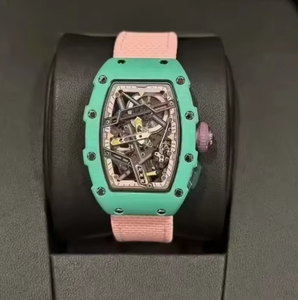 Reloj mecánico automático impermeable para hombre, caja de fibra de carbono Candy de 48 mm, correa de tela de lona, reloj de lujo, reloj automático para hombre - Product Image 4