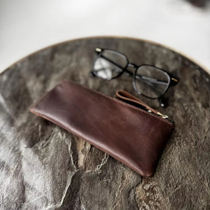New Genuine Leather <b>Glasses</b> Cover Luxury Eyewear <b>Case</b> Full Grain Leather Sunglasses Pouch Bulk Wholesale Manufacturer LGC-0021 - Product Image 1